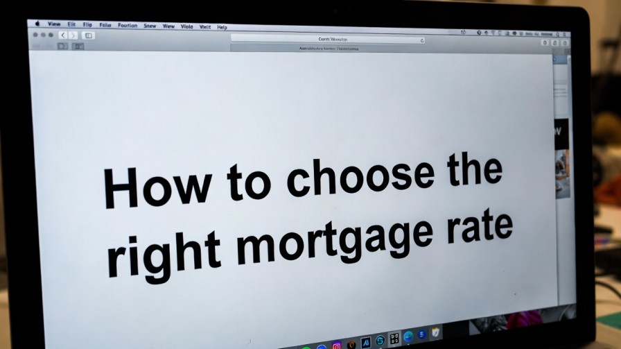 How to choose the right mortgage rate on laptop with financial documents